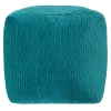 Teal Ripple Pouf Bargain Sale
