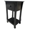 Theodore Black 1-Drawer Thick Leg End Table, 26 Cheaper
