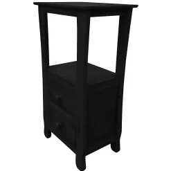 Theodore Black 2-Drawer Thick Leg Accent Table, 29.5 Cheaper