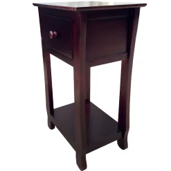 Theodore Brown 1-Drawer Thick Leg End Table, 26 Gift Selection