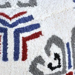 Tile Tufted Pouf Blue Outlet