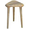 Triangle Mango Wood Side Table Premium