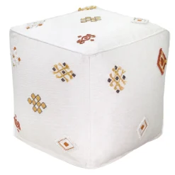Tribal Embroidered Pouf, 18 Less Expensive