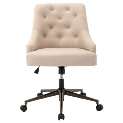 Tufted Cream Adjustable Office Chair Promotion