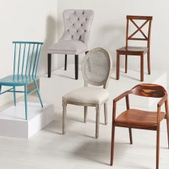 Velvet Grey Tufted Ring Back Dining Chair Discount Online