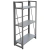 Vienna 3-Tier Grey Folding Bookshelf Exquisite Gifts
