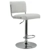 Warren White Faux Leather Adjustable Barstool Less Expensive