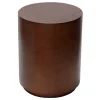 Winslow Round Wooden End Table, Brown Bargain Sale