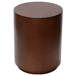 Winslow Round Wooden End Table, Brown Bargain Sale