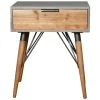 Wood/Metal 1-Drawer Table Exquisite Gifts
